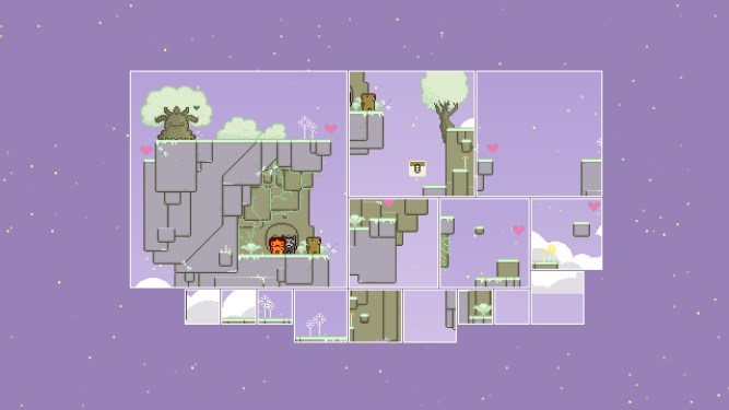 three characters at the beginning of a level