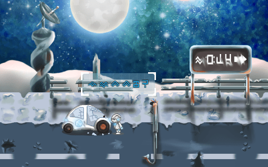 blue bot attempts to speak with a car