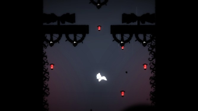 Elin flying past missiles