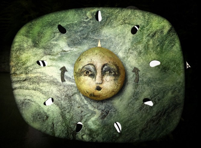 sun face on a dial