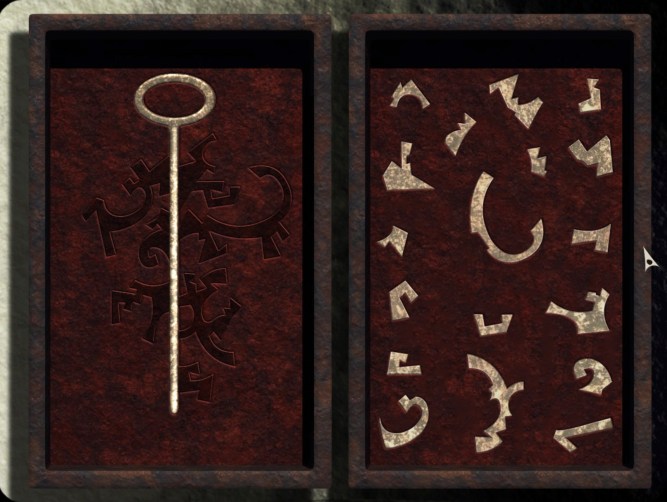 fragmented key in a box