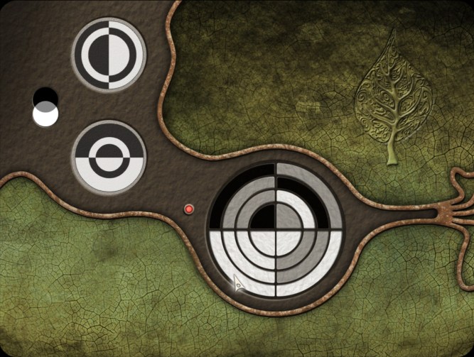 black and white circle fragments