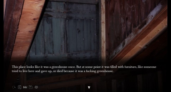 rotting wooden doors and ceiling beams