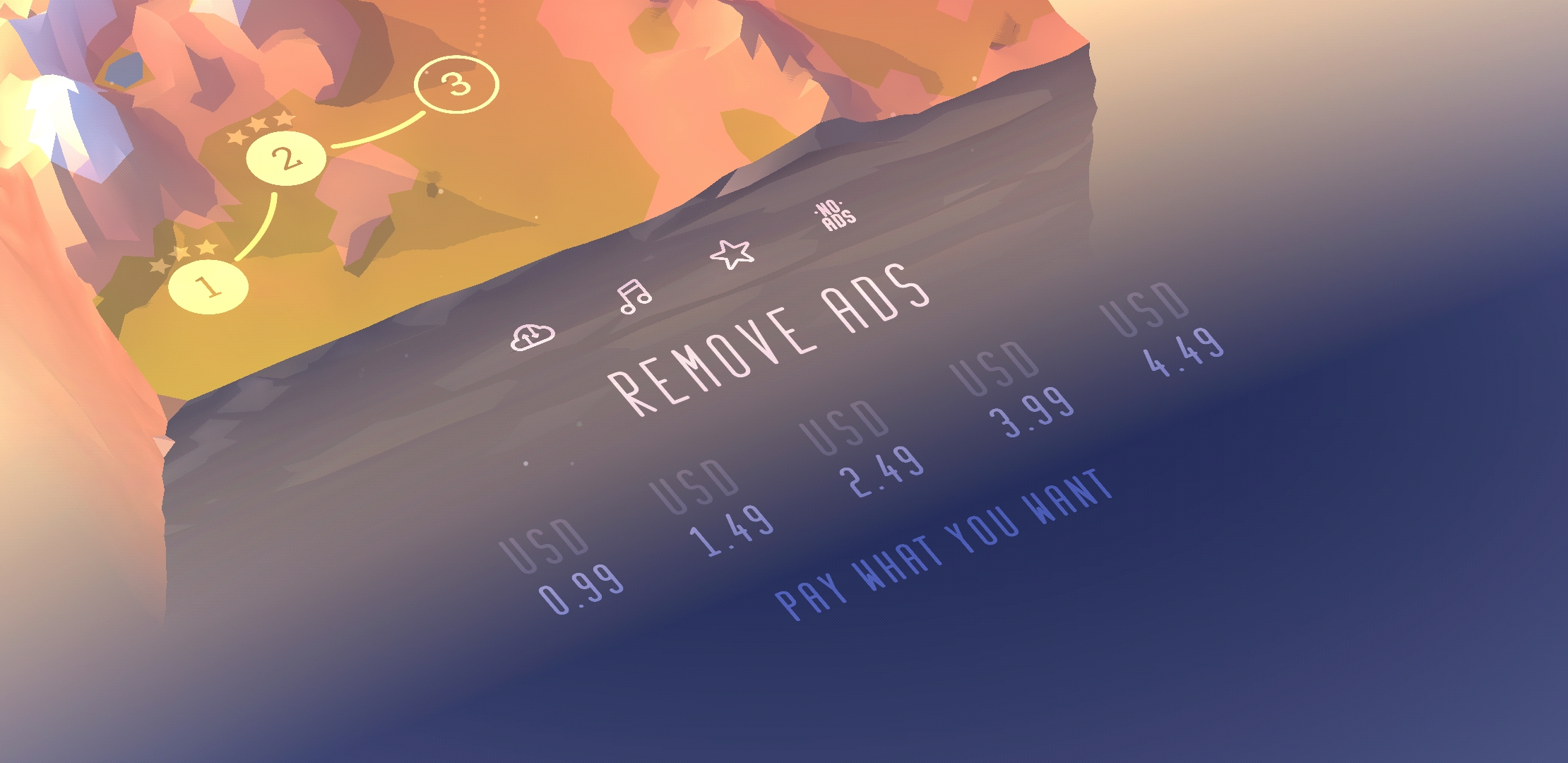 Remove ads for IMAGE $0.99, $1.49, $2.49, $3.99, or $4.49. Pay what you want