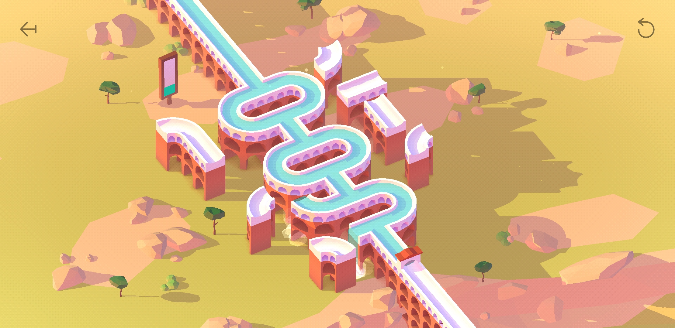 Nearly complete timed level resulting in a three ellipse pattern