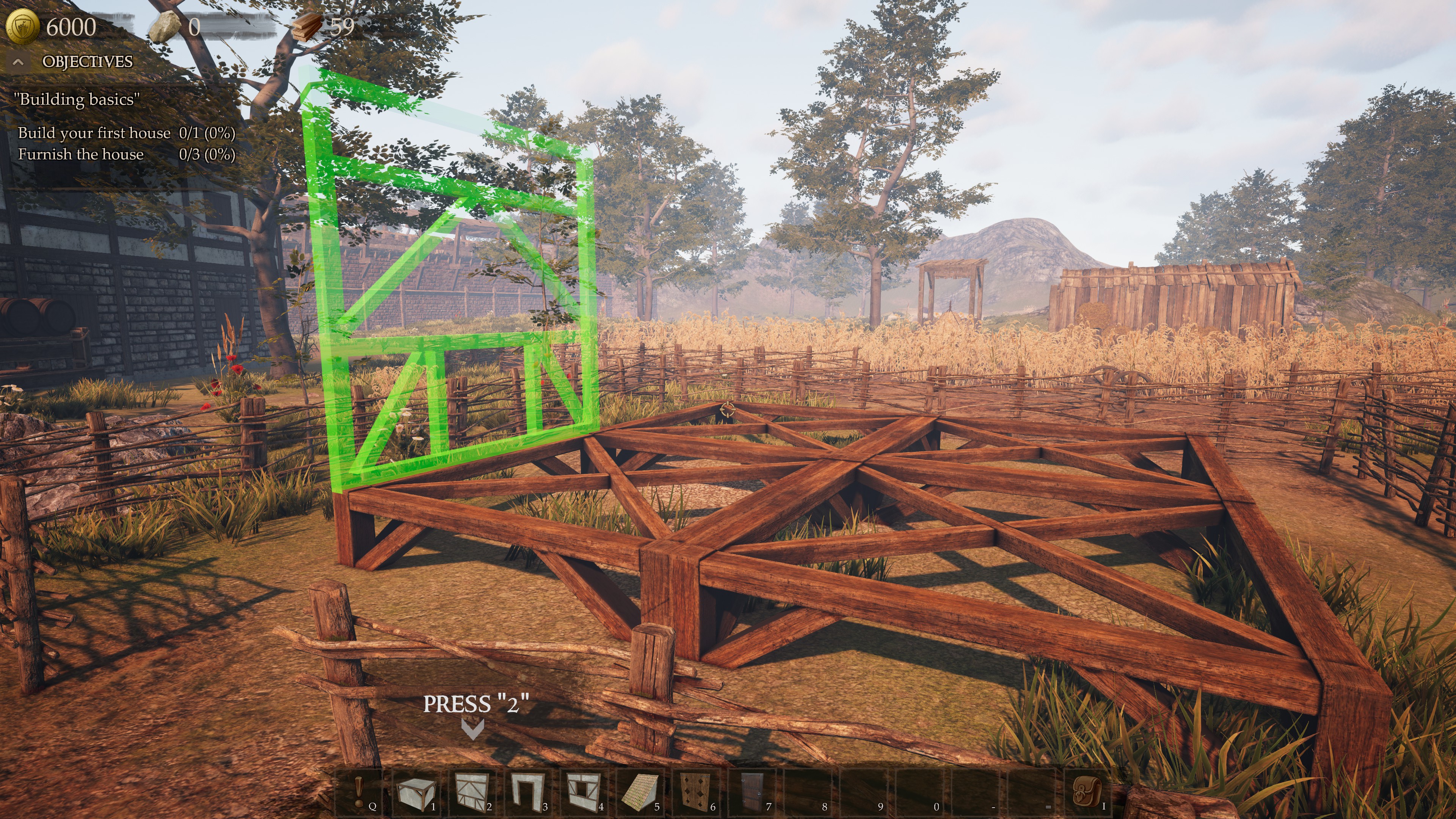 Castle Flipper. Adding a wall frame to basic foundation framing.